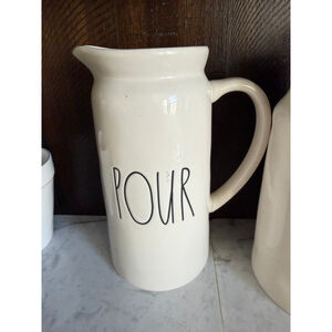 Rae Dunn Pour Serveware Pitcher One Size White Black